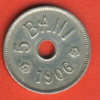 Rumänien 5 Bani 1906 mit Münzzeichen J