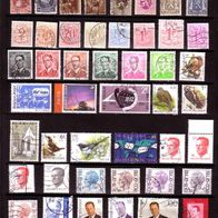 Lot von 57 Briefmarken von Belgien, meist gestempelt, tlw. sehr alte