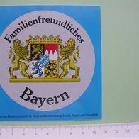 Aufkleber: "Familienfreundliches Bayern"