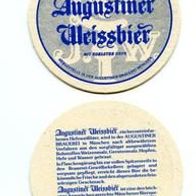 Augustiner Weissbier - ein Bierdeckel. Werbeartikel