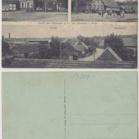 Hammer bei Jatznick Pasewalk um 1920-Kurhaus J. Friese Schule und Dorfansicht