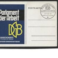 Postkarte Deutscher Gewerkschaftsbund 1963.