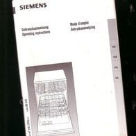 Bedienungsanleitung für die Geschirrspülmaschine Siemens SE 25900
