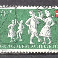 Schweiz, 1951, Mi. 556, Pro Patria, Volkstanz, 1 Briefm., gest