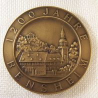 Bronze Medaille - " 1200 Jahre Bensheim ", original Etui vorhanden #