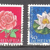 Schweiz, 1964, Mi. 805, 807, Pro Juventute, 2 Briefm., gest