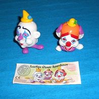 Lustige Clown-Spardosen von 1996 Clown Antonio 660779 und Clown Alfredo + BPZ 660698