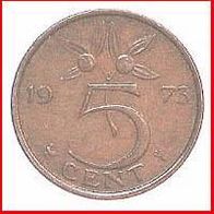 Holländische Münze - 5 Cent - 1973
