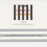 Briefmarken Block 50. Jahrestag 20. Juli 1944