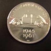 MÜNZE "Fünf Millionen Volkswagen" 1945-1961 Silber