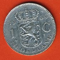 Niederlande 1 Gulden 1969 unter 1 mit Hahn