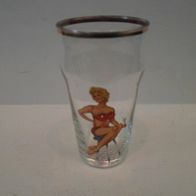 Trinkglas mit PinUp-Girl (M#)