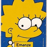 Postkarte aus der Kultserie Die Simpsons : Emanze !