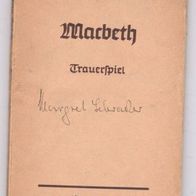 Reclam Taschenbuch " Macbeth " Trauerspiel von Shakespeare
