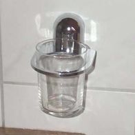Zahnputzbecherset aus Glas + Chrom "neuwertig"