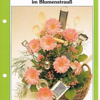 Geschenke im Blumenstrauß (Deko-K) - Infokarte über