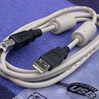USB-Druckerkabel, USB-Kabel AB, 1,50 m, neuwertig