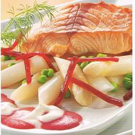 Lachs mit Spargel und Rote-Bete-Creme (Rez-K) - Infokarte über...