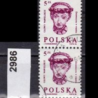 Polen Mi. Nr. 2986 - 2-fach senkrecht - Köpfe aus der Wawel-Burg, Krakau o <