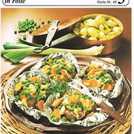 Gemüse-Lammfleisch in Folie (Rez-K) - Infokarte über...