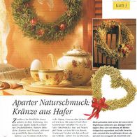 Aparter Naturschmuck: Kränze aus Hafer (Deko-K) - Infokarte über