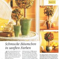 Schmucke Bäumchen in sanften Farben (Deko-K) - Infokarte über