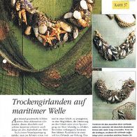 Trockengirlanden auf maritimer Welle (Deko-K) - Infokarte über