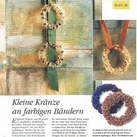 Kleine Kränze an farbigen Bändern (Deko-K) - Infokarte über