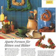 Aparte Formen für Blüten und Blätter (Deko-K) - Infokarte über