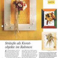 Sträuße als Kunstobjekt im Rahmen (Deko-K) - Infokarte über