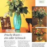 Frische Rosen - ein edler Schmuck (Deko-K) - Infokarte über