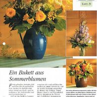 Ein Bukett aus Sommerblumen (Deko-K) - Infokarte über