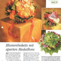 Blumenbuketts mit aparten Medaillons (Deko-K) - Infokarte über