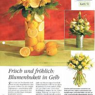 Frisch und fröhlich: Blumenbukett in Gelb (Deko-K) - Infokarte über