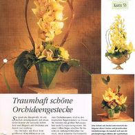 Traumhaft schöne Orchideengestecke (Deko-K) - Infokarte über