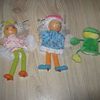 2 superniedliche Fingerpuppen Elfen + Frosch NEU (1217)