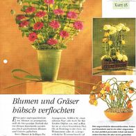 Blumen und Gräser hübsch verflochten (Deko-K) - Infokarte über