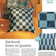 Patchwork: Kissen im Quadrat (Deko-K) - Infokarte über