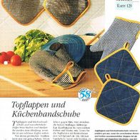 Topflappen und Küchenhandschuhe (Deko-K) - Infokarte über