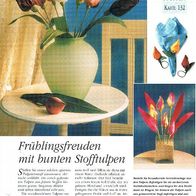 Frühlingsfreuden mit bunten Stofftulpen (Deko-K) - Infokarte über