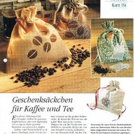 Geschenksäckchen für Kaffee und Tee (Deko-K) - Infokarte über