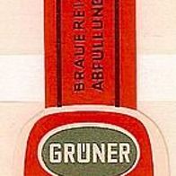 ALT ! Bieretikett "EXPORT" Grüner-Bräu A.G. † 1977 Fürth Mittelfranken Bayern