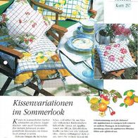 Kissenvariationen im Sommerlook (Deko-K) - Infokarte über