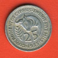 Zypern 25 Mils 1955