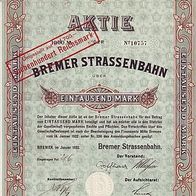 Bremer Strassenbahn 1000 M von 1922