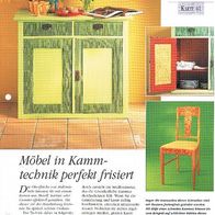 Möbel in Kammtechnik perfekt frisiert (Deko-K) - Infokarte über
