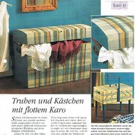 Truhen und Kästchen mit flottem Karo (Deko-K) - Infokarte über