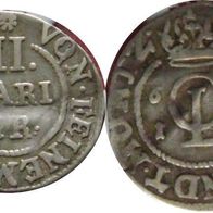 2 Mariengroschen 1665 Braunschweig-Lüneburg-Celle Christian Ludwig 1648-1665