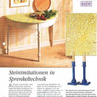 Steinimitationen in Sprenkeltechnik (Deko-K) - Infokarte über