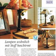 Lampen wohnlich mit Stoff beschirmt (Deko-K) - Infokarte über